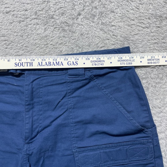 Columbia PFG Mens Blue Cargo Fishing Shorts Size L Large 6 Inseam Cotton Blend - Picture 4 of 7